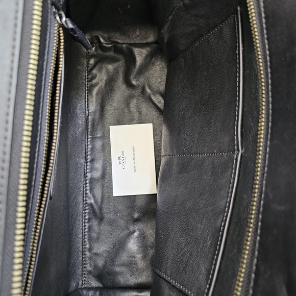 Coach EUC Drifter Black Leather Satchel - Picture 4 of 9